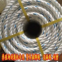 Nylon Rope Sub Linen Rope Bundling Wear Resistant Flat Wire Rope Scraping Dung Machine Rope Truck Brake High Altitude Safety Rope Polypropylene