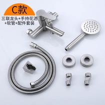304 rust steel bathtub mixed tap bath unroom concealed triple bath hot and cold tap wire drawing valve water suit