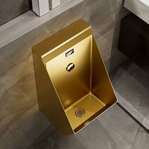 Gold stainless steel integrated induction urinal wall-mounted bathroom urinal mens toilet black urinal urinal