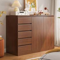 Storage cabinet drawer cabinet large capacity solid wood color cabinet simple modern home bedroom living room wall drawer locker