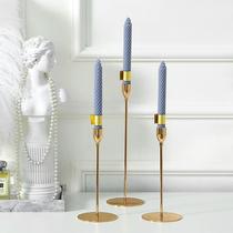 Nordic Light Lavish Minimalist Candleholder swing piece Creative Living Room Table Candle Light Dinner Metal Fine Rod Wax Candle Holder