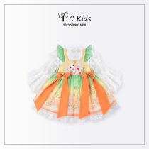 Tckids Girl Spring Dress Lolita Han Dress Childrens Dress Dress Dressing Dress