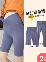 Pregnant womens leggings summer thin five-point shark pants outerwear shorts low-waist safety pants Barbie yoga pants summer dress