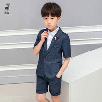 Children Suits Suit Boy Host Gown Gown Boy Handsome Piano Performance Little West Suit Three Sets of Inn Wind
