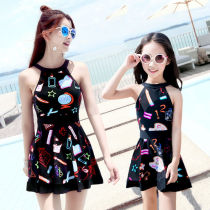 Barabaras mother - in - child swimsuit 2022 new skinny conservative girl swimsuit dress