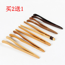 Kung Fu solid wood tea clip tea clip tea cup clip tweezers bamboo wood wash cup clip tea ceremony set tea set accessories