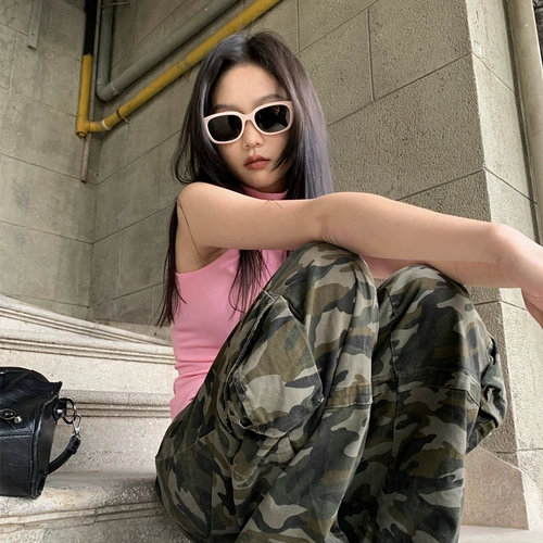 Солнцезащитные очки, розовый ретро аксессуар, 2 карат, в американском стиле, коллекция 2023