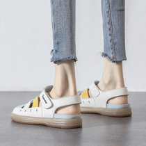 The rainy season no longer comes to the Daily Gtra etc. ~ Baotou Sport sandal women Summer Retro hollowed-out small white shoes