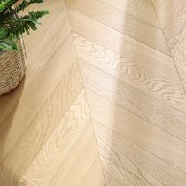 New three layers of large fish bone splice wood composite floor double lock button multi-layer environmental protection and rubber-resistant geothermal