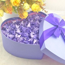 1000 purple thousand paper crane origami finished love gift box Glass bottle set Material package Tanabata Valentines Day