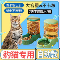 Leopard special supplies Drink water theorcat kittens Automatic feeder drinking water integrated flow without inserting electricity without wet mouth