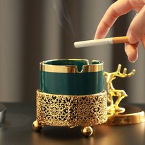 Nordic Home Living Room Tea Table With Lid Ashtrays Creative Personality Modern Light Lavish Internet Red New Windproof Fly Ash