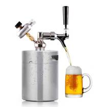 Beer keg with tap 5L stainless steel Mini small keg Wine Maker Fine Brewer Bar table Desktop Wine With Bucket