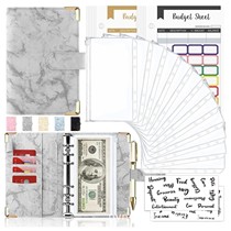 Ledger Details A6 jobs folder marble notebook leather leather bookshelfCash cash receippayable bag 6 hole active page cash budget plan living expenses