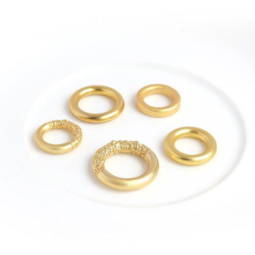 Сильный песчаный песчаный золото 14K Пакет Золотой круг Qiankun Circle Cring Circle Circle Diy Beads Renge Bracelet Connection Ring