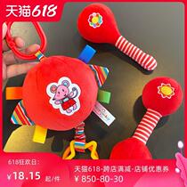 Infant vision training red ball 0-3 months newborn baby visual pursuit red soft cloth ball toy 1 year old