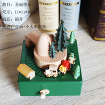 Green Mountain Village over mountain bike Music Box Eight soundboxes of the sky City of thousands and thousands of Christmas childrens birthday present