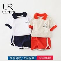 (30% discount area) Brand discount store to clear childrens clothing in summer two - piece set of children 3955