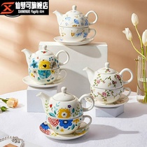 Tea Set 2022 New Creative Ceramic Flower Tea Pot Masterpot Main Capacity High Temperature Decker Office Single Person
