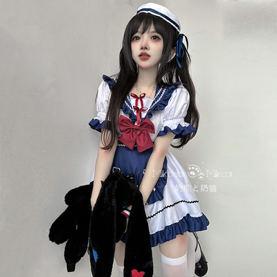 taobao agent Japanese navy dress, student pleated skirt, Lolita style