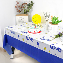 Disposable thickness tablecloth birthday party for boys and girls to take pictures party decorative dessert tablecloth