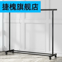 Stainless steel clothes drying rack floor-to-ceiling double-pole telescopic lift folding indoor clothes drying rack balcony window home hanger