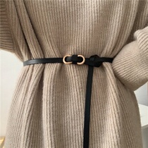 Womens thin belt decoration suit shirt all-match fashion skirt belt retro ins with skirt coat waist belt