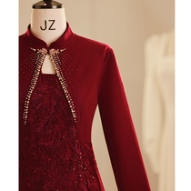 Mom wedding dress banquet dress spring and autumn high-end wedding dress young mother-in-law suit lace