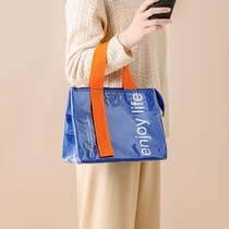 Portable insulated lunch box bag waterproof bento bag thickened aluminum foil hand-carried office workers with rice bag large size storage bag