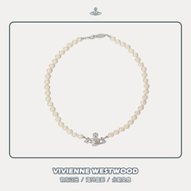 British Special Cabinet Vivienne West rear Saturn pearl necklace Vivian Classic Dont pin lock bone chain Women