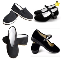 Children perform black cloth shoes old eight Road red army chorus performing dance shoes boys and girls anti-daily shoes
