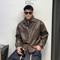 Xu Tai-romantic retro coat mens ancient vintage brown casual rubbish spring and autumn tip jacket