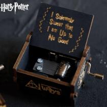 Harry Potter handmade wood-music box Mini retro eight-tone box to send boy girlfriends birthday present