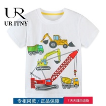 (30% discount area) Brand discount store to clear childrens clothing pure cotton round neck cartoon short sleeve t-shirt 5145