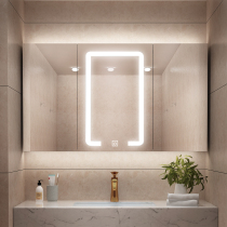  Smart defogging Bathroom mirror cabinet Separate wall-mounted bathroom mirror storage integrated locker Bluetooth with light