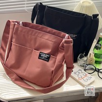 Homeless simply one-shoulder pack with splash water-proof pure color Tote Yoga package for literary canvas bag bag