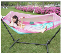 Outdoor automatic speed-open mosquito hammock with mosquito net hammock single double parachute cloth anti-side camping swing