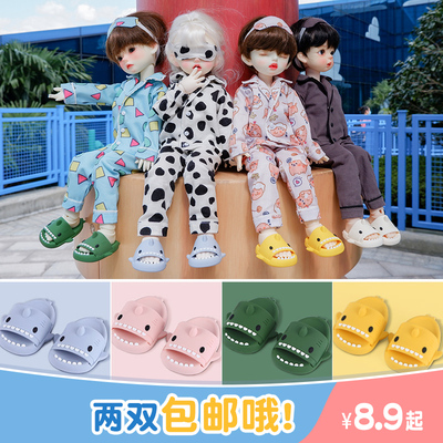 taobao agent Shark slippers OB11 baby shoes 6 points BJD shoes doll 12 points BJD GSC girl head OB22