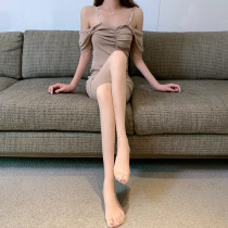 Skin stockings female spring summer 2023 thin anti - hook pineapple socks sexy black silk tempted skin invisible pantyhose