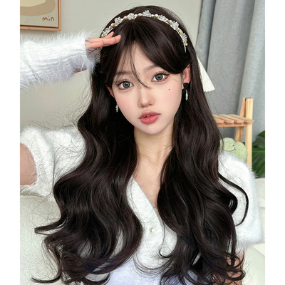 taobao agent Buduo wig female long curly net red daily lolita realistic sweet, cute natural jk full set wig