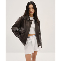 In spring 2023 new retro classic jacket sheep skin temperament and thin senior leather coat