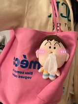 Dumb Runny Nose Paper Pendant Dumb Mini School Bag Ornament Cartoon Plush Puppet Tissue Box Doll Pendant