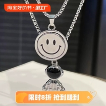 100 Hitch Necklace for men and women with the same subsection Ins baby boy wearing matching accessories Chain Hip Hop Street Dance Boy Pendant Tide Cool