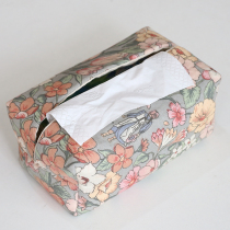 Handmade Chinese-style household drawer box tissue box Japanese-style Zen tissue set living room paper drawer fabric napkin box