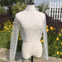 2023 New Pearl Shawl outside the summer pearl long sleeve tall dress and wear a thin coat sun