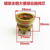 Concealed Squatting Toilet Stool Squatting large flush induction valve Core piston inductive flush valve valve copper piston cushion accessory