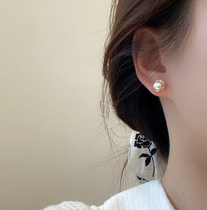 S999 pure silver needle natural fresh water pearl earrings female advanced feel free of removal of ear accessories for small crowdsourced design earrings
