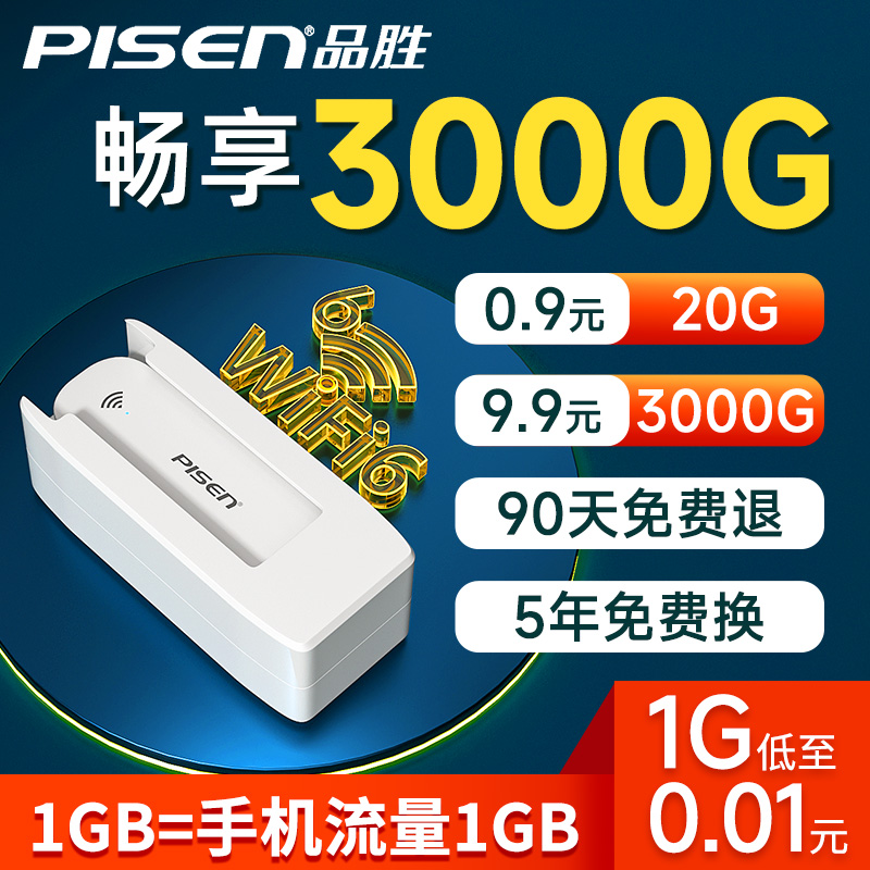 Pinsheng Personal WiFi Wireless Mobile WiFi Wireless Network 4G Infinite Speed Wilf Pure Flow Up Network Card Wireless Network Card Car Mounted Student Dormitory Rental Card Router Home Portable