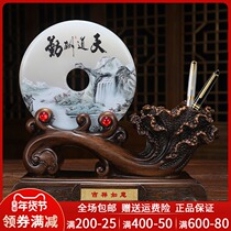 Baicai Ruyi cabbage ornaments Zhaocai pen holder office table business atmosphere practical housewarming opening gifts
