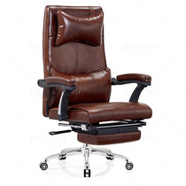 High-grade boss chair lift chair Leather manager backrest swivel chair Simple office chair Household reclining computer chair